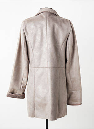 Manteau long coupe cintrée sans capuche gris JUMFIL femme