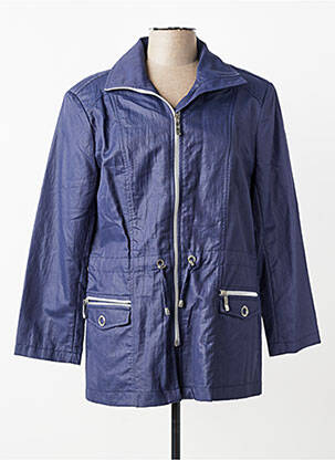 Parka fermeture zippée sur le devant a capuche bleu JUMFIL femme