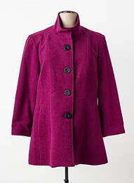 Manteau long coupe droite sans capuche violet JUMFIL femme