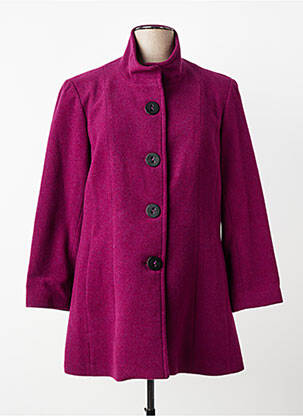 Manteau long coupe droite sans capuche violet JUMFIL femme