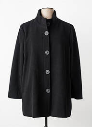 Manteau long coupe droite sans capuche noir REVER MILE femme