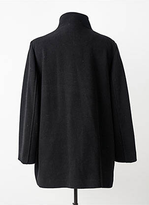 Manteau long coupe droite sans capuche noir REVER MILE femme