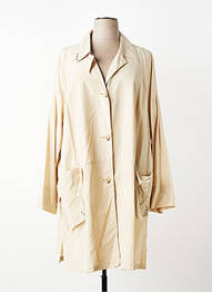 Trench tissage popeline sans capuche beige ALAIN WEIZ femme
