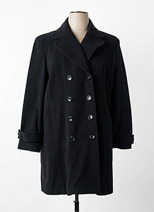 Manteau long coupe droite sans capuche noir JUMFIL femme
