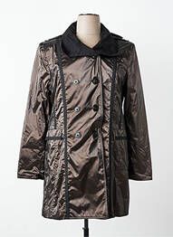 Imperméable manches longues a capuche marron JUMFIL femme