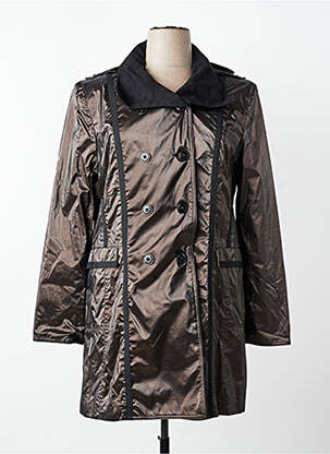 Imperméable manches longues a capuche marron JUMFIL femme
