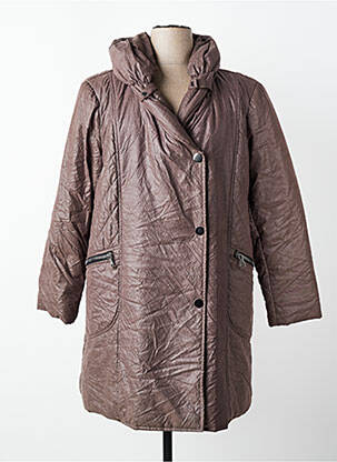 Manteau long a capuche a capuche marron JUMFIL femme
