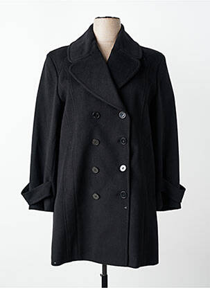 Manteau long coupe droite sans capuche noir JUMFIL femme