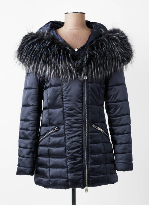 Doudoune poches a capuche bleu JUMFIL femme