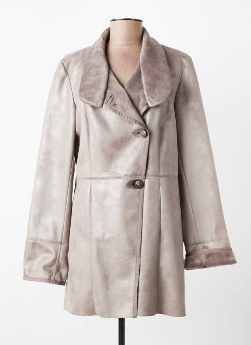 Manteau long coupe cintrée sans capuche gris JUMFIL femme