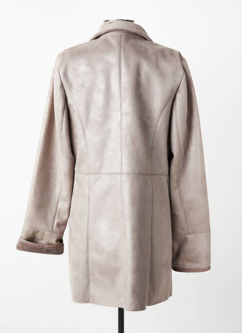 Manteau long coupe cintrée sans capuche gris JUMFIL femme