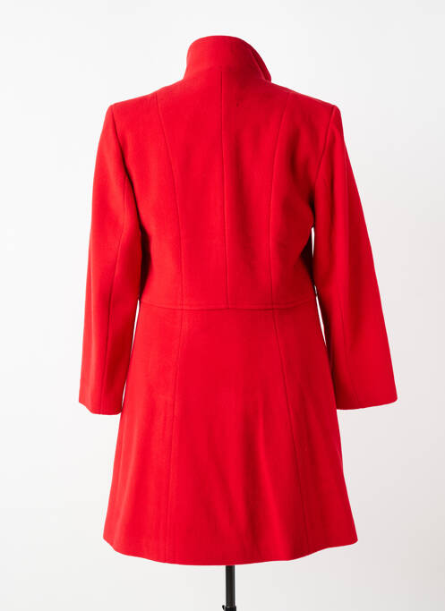 Manteau long coupe cintrée sans capuche rouge JUMFIL femme