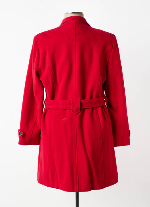 Manteau long coupe cintrée sans capuche rouge JUMFIL femme