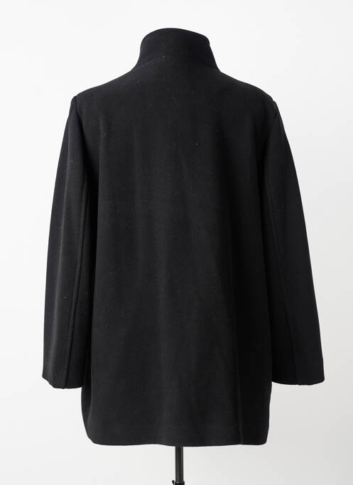 Manteau long coupe droite sans capuche noir REVER MILE femme