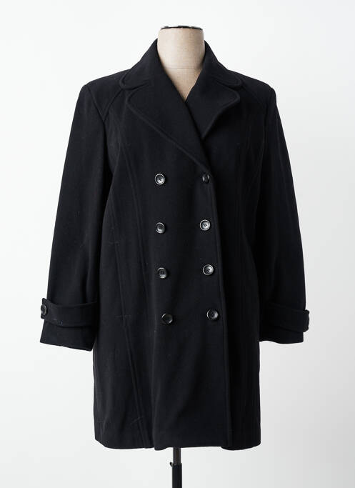 Manteau long coupe droite sans capuche noir JUMFIL femme