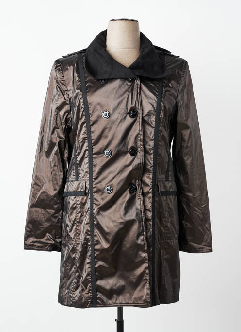 Imperméable manches longues a capuche marron JUMFIL femme