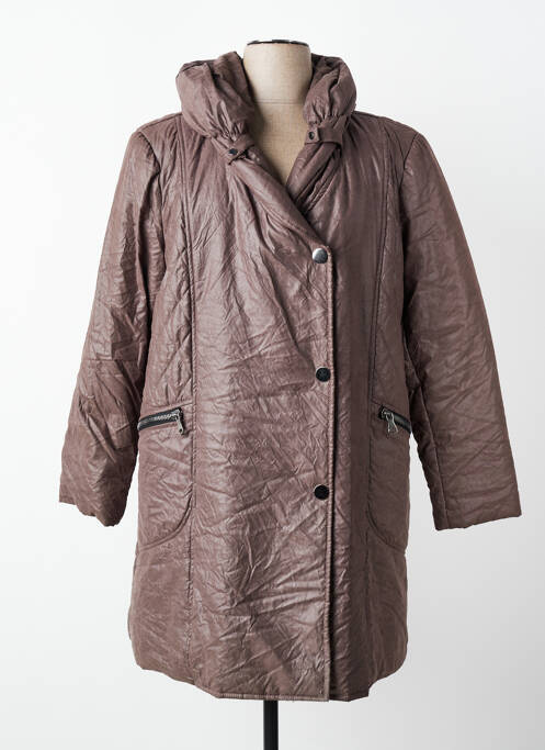Manteau long a capuche a capuche marron JUMFIL femme