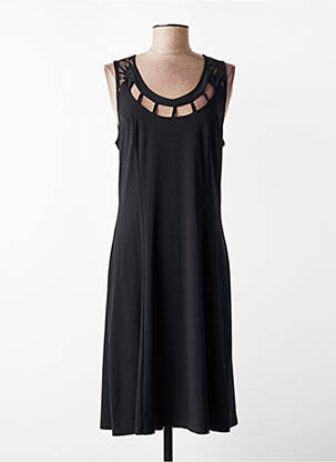 Robe mi-longue sans manche sans manche noir JUMFIL femme