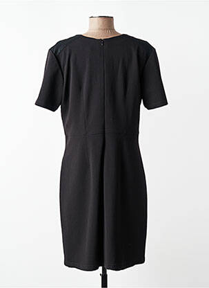 Robe courte fermeture zippée au dos manches courtes noir JUMFIL femme