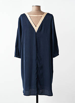 Robe courte manches 3/4 manches 3/4 bleu SURKANA femme