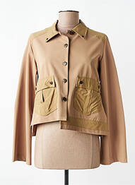 Veste casual poches beige DOUBLE JEU femme