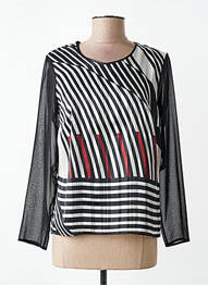Blouse légère et transparente manches longues noir JUMFIL femme