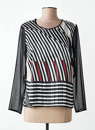 Blouse fermeture boutonnée au dos manches longues noir GUY DUBOUIS femme