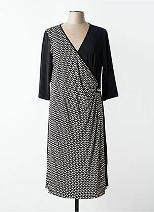 Robe mi-longue manches 3/4 manches 3/4 noir JUMFIL femme