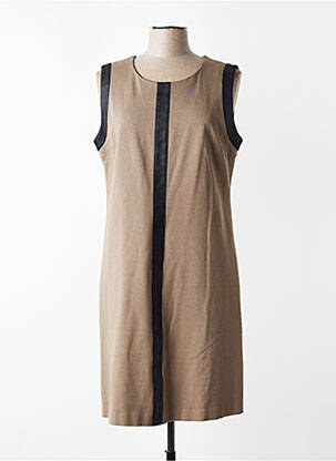 Robe mi-longue sans manche sans manche marron JUMFIL femme