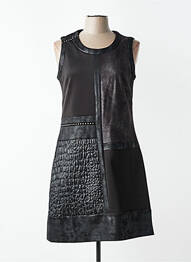 Robe mi-longue sans manche sans manche noir JUMFIL femme