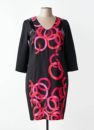 Robe courte manches 3/4 manches 3/4 noir ÉCLÀ femme