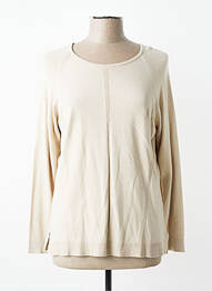 Pull stretch manches longues beige JUMFIL femme