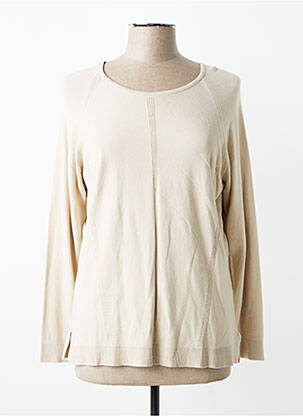 Pull stretch manches longues beige JUMFIL femme