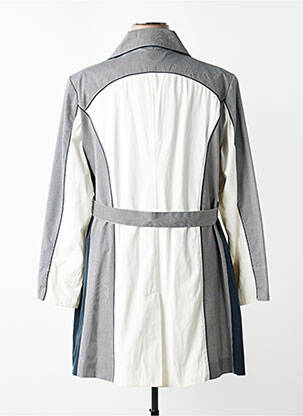 Trench tissage popeline sans capuche bleu JUMFIL femme
