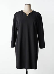 Robe mi-longue manches longues manches longues noir JUMFIL femme