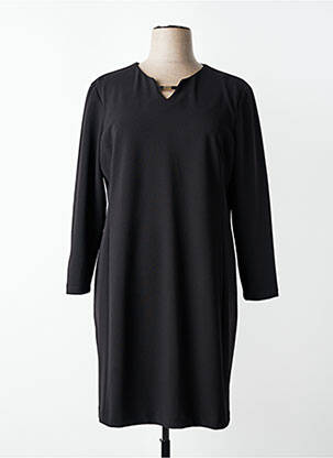 Robe mi-longue manches longues manches longues noir JUMFIL femme