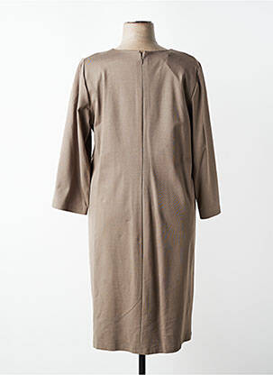 Robe mi-longue manches 3/4 manches 3/4 marron JUMFIL femme