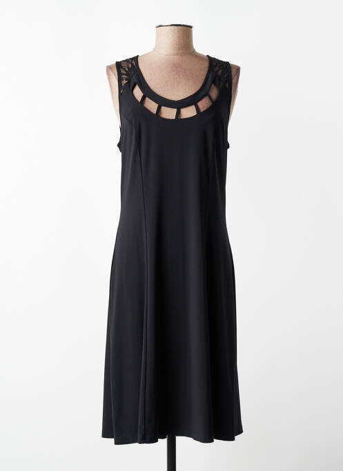 Robe mi-longue sans manche sans manche noir JUMFIL femme