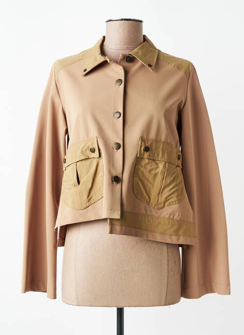 Veste casual poches beige DOUBLE JEU femme