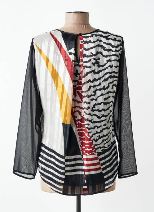 Blouse fermeture boutonnée au dos manches longues noir GUY DUBOUIS femme