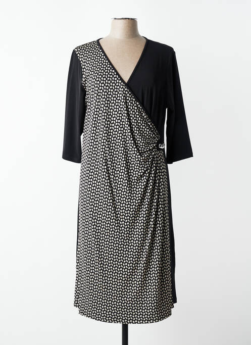 Robe mi-longue manches 3/4 manches 3/4 noir JUMFIL femme