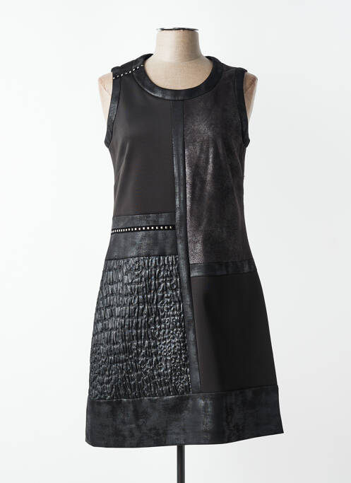 Robe mi-longue sans manche sans manche noir JUMFIL femme
