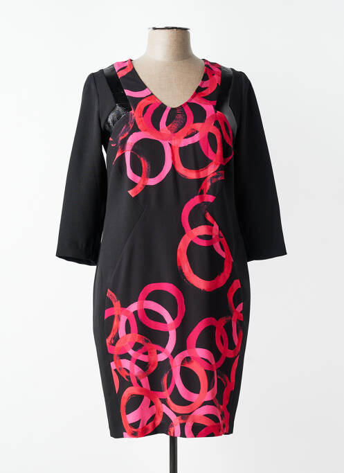 Robe courte manches 3/4 manches 3/4 noir ÉCLÀ femme