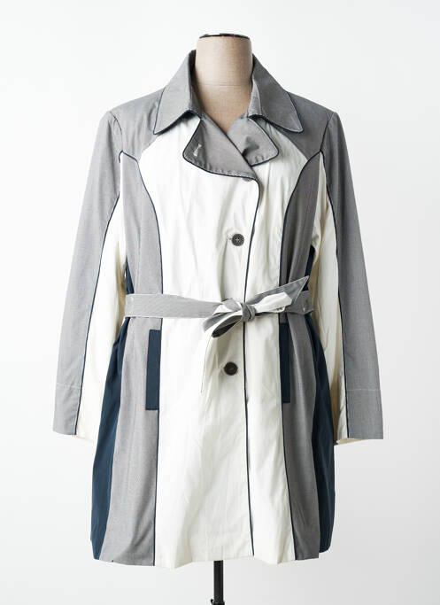 Trench tissage popeline sans capuche bleu JUMFIL femme