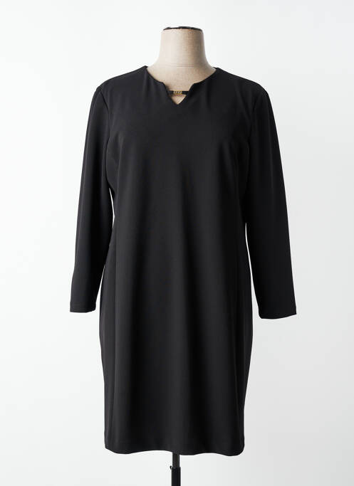 Robe mi-longue manches longues manches longues noir JUMFIL femme