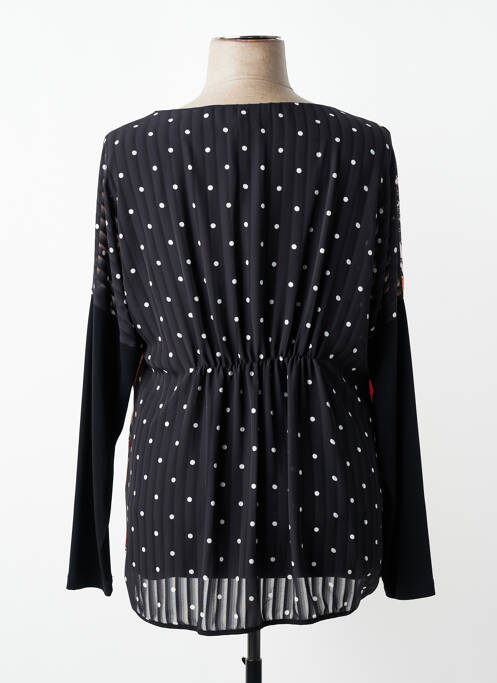 Top imprimé fantaisie manches longues noir EROKE femme
