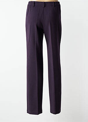 Pantalon droit tissage popeline taille normale violet JUMFIL femme