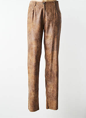 Pantalon droit stretch taille normale marron JUMFIL femme