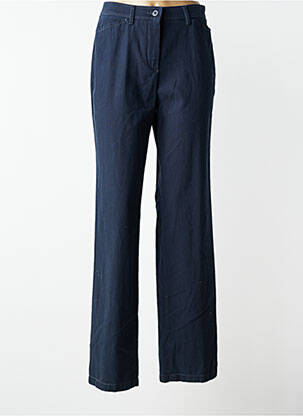 Pantalon droit stretch taille normale bleu SAINT HILAIRE femme