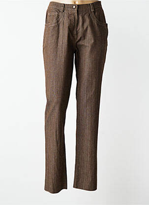 Pantalon droit stretch taille normale marron JUMFIL femme